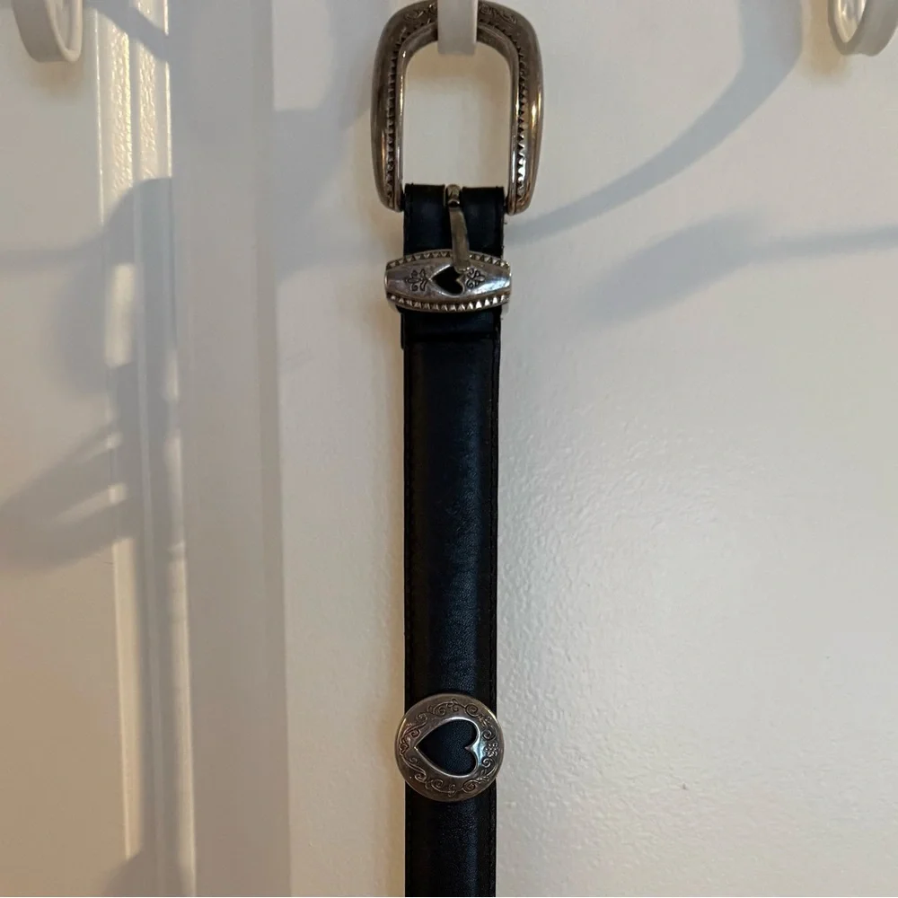 Brighton Black Belt with Silver Hearts - Picture 8 of 11